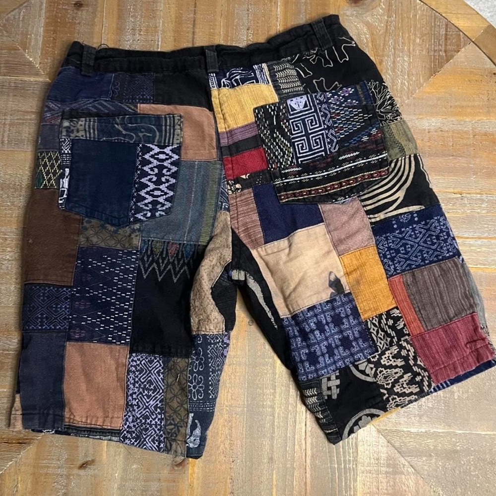 Fainaga Patchwork Multicolor Pants boho style size Large - Picture 2 of 6